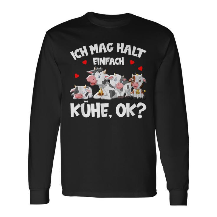 Cow Ich Mag Halt Einfach Cows Ok Bauer Cow Langarmshirts Geschenkideen