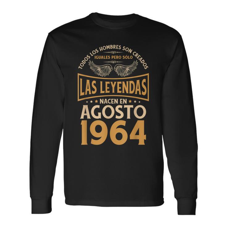 Cumpleaños Hombre Regalos Las Leyendas Agosto 1964 Camiseta de manga larga Ideas de regalos