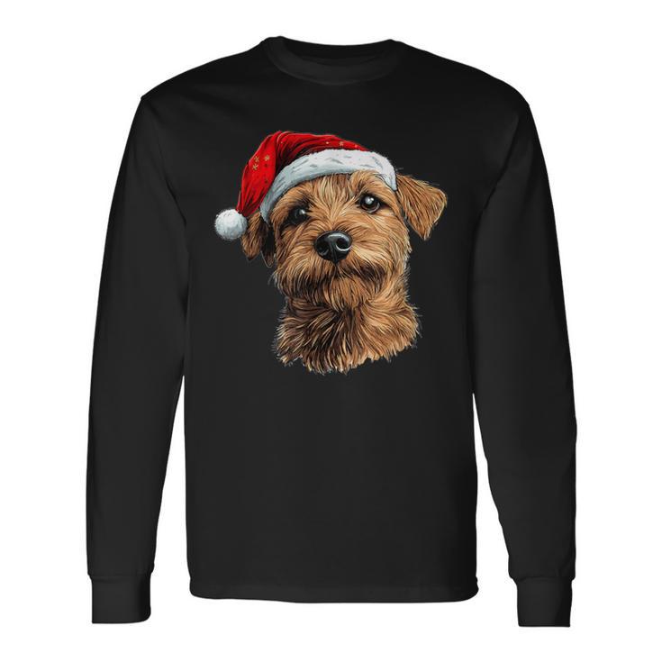 Cute Norfolk Terrier Christmas Print Langarmshirts Geschenkideen