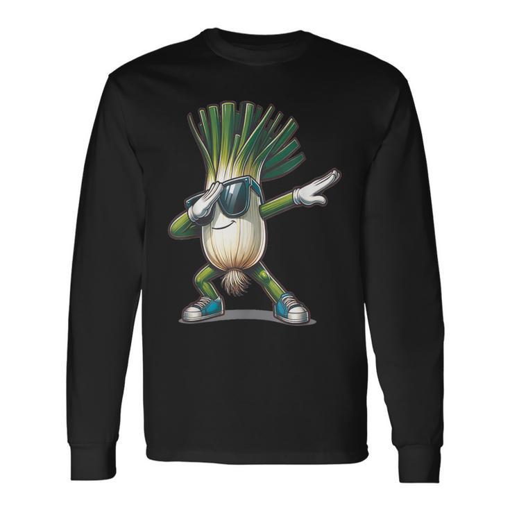 Dab Leek Dancing Dabbing Leekegetables Langarmshirts Geschenkideen