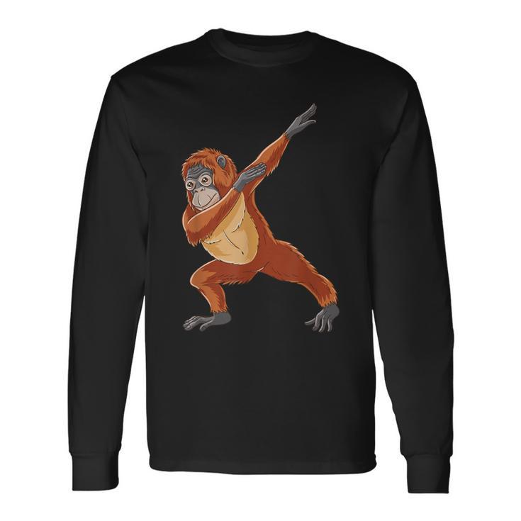 Dabbing Orang Utan Für Affenliebhaber Langarmshirts Geschenkideen