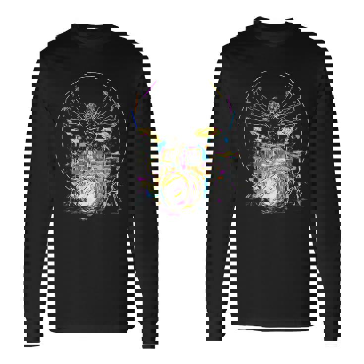 Dainci Batería Musical Camiseta de manga larga