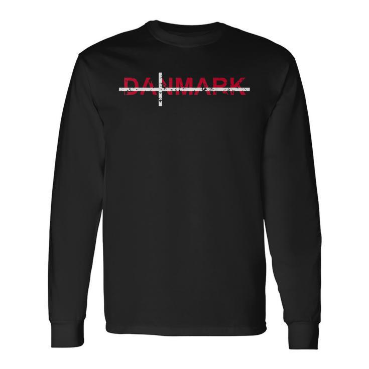 Danmark Danmark Danish Flag Denmark Travel Holiday Scandinavia Langarmshirts Geschenkideen