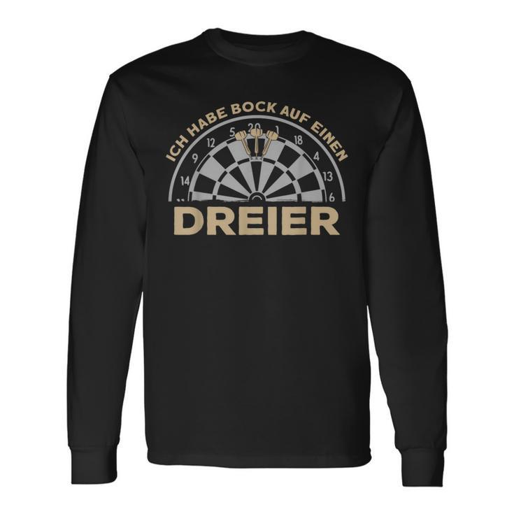 Dart Ich Habe Bock Auf Einen Dreier Retro Dart Langarmshirts Geschenkideen