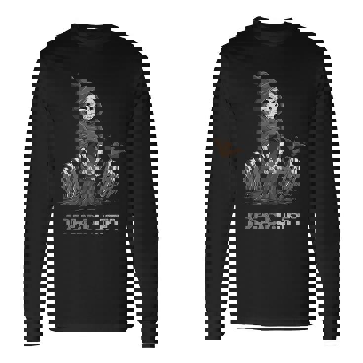 Death Deadlift Camicia Bodybuilder Powerlifting Divertente Palestra Maglietta a maniche lunghe