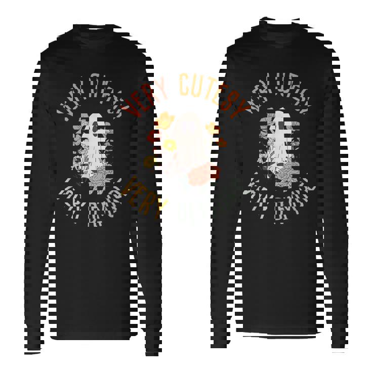 Very Demureery Cutesyery Spooky Spirito Floreale Maglietta a maniche lunghe