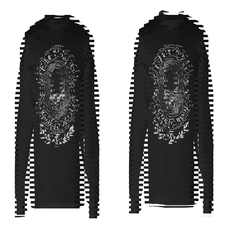 Detti Latini Tempus Fugit Memento Mori Maglietta a maniche lunghe