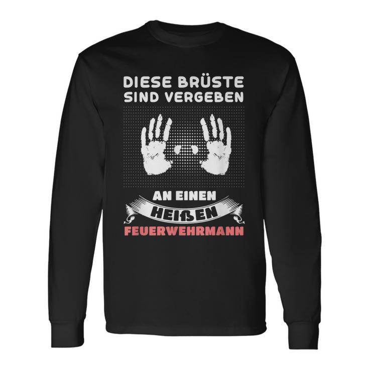 Diese Brüste Sindergeben Feuerwehrmann Beruf German Langarmshirts Geschenkideen