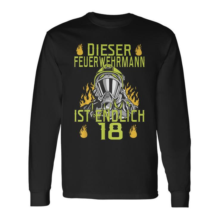 Dieser Feuerwehrmann Ist Endlich 18 Langarmshirts Geschenkideen