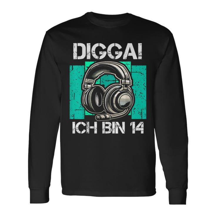 With Digga Ich Bin 14 Jahre Junge Geburtstag Langarmshirts Geschenkideen