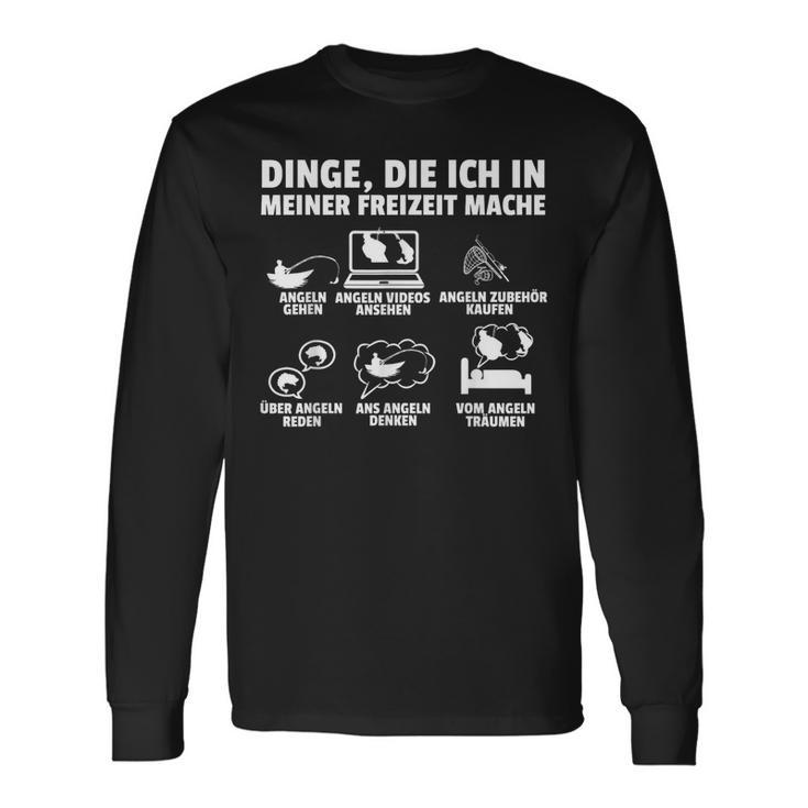 Dinge Die Ich In Meiner Freizeit Mache Angel German Langu Langarmshirts Geschenkideen