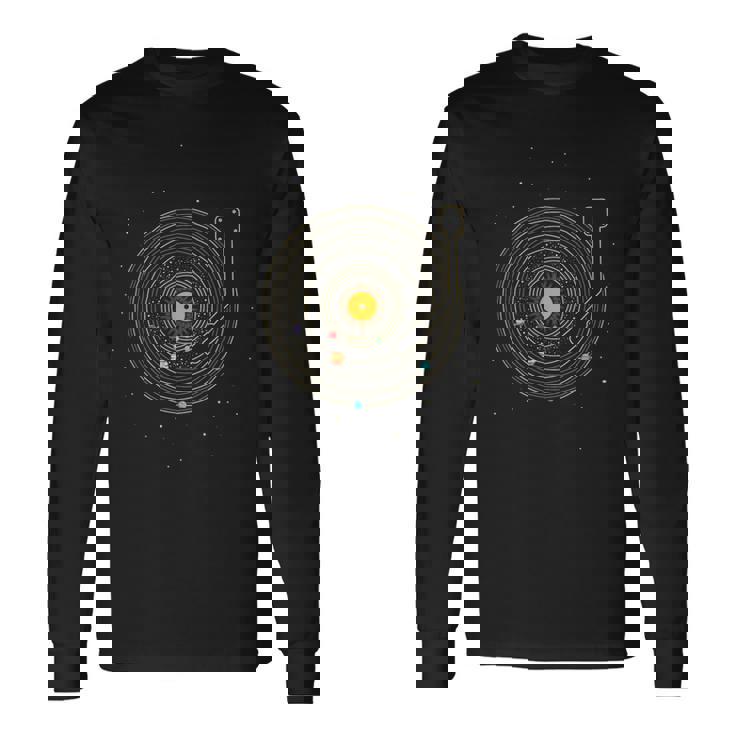 Disco Deinilo Con Sistema Solar De Planetas Astro Music Camiseta de manga larga Ideas de regalos