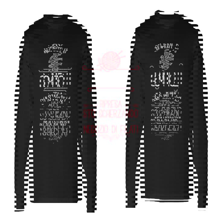 Divertente Crochet Crochet Lover Maglietta a maniche lunghe