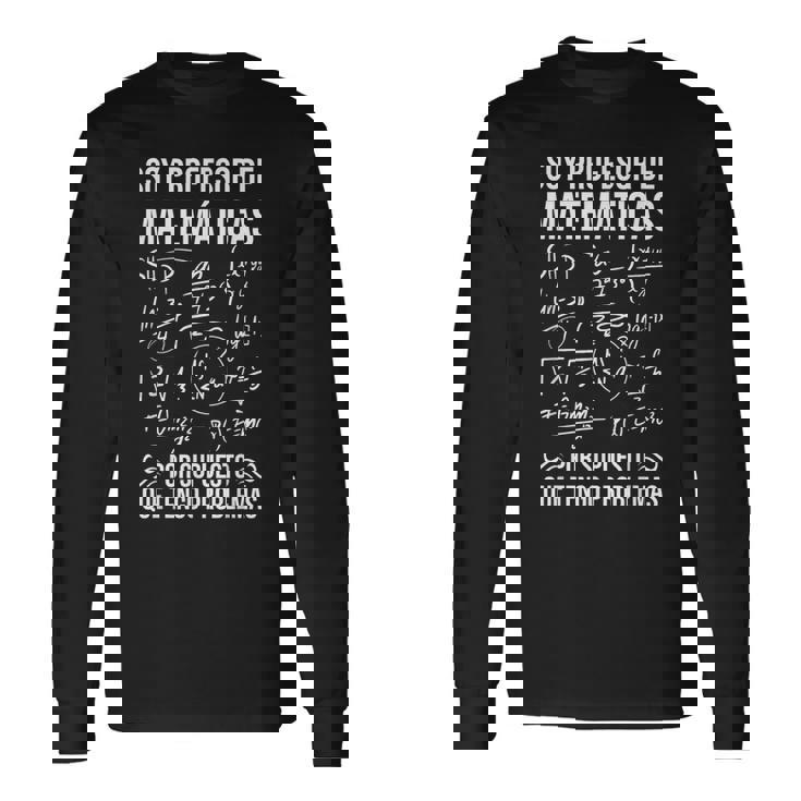 Divertido Profesor De Matemáticas Profesor Nerd Geek Camiseta de manga larga