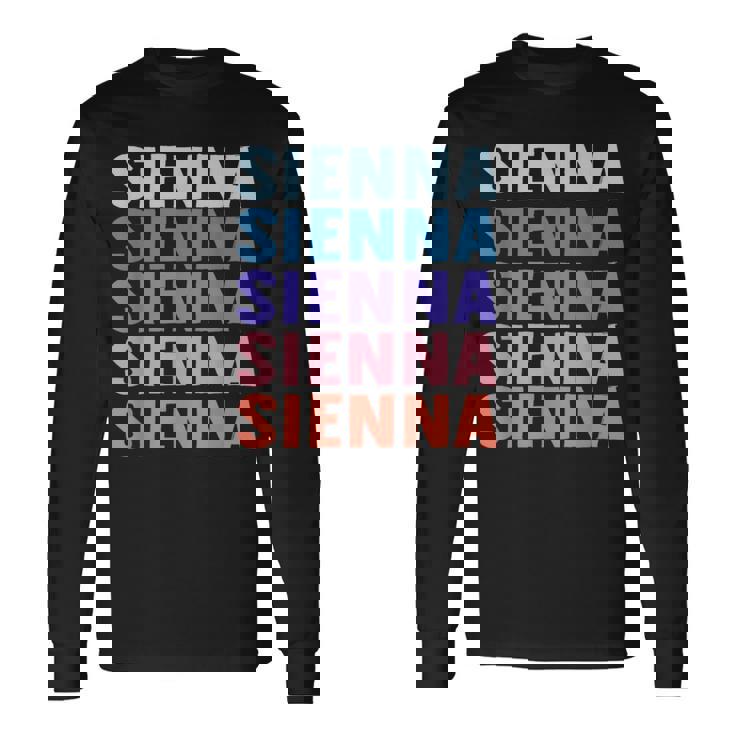 Divertido Regalo Nombre Sienna Personalizado Primer Nombre Camiseta de manga larga