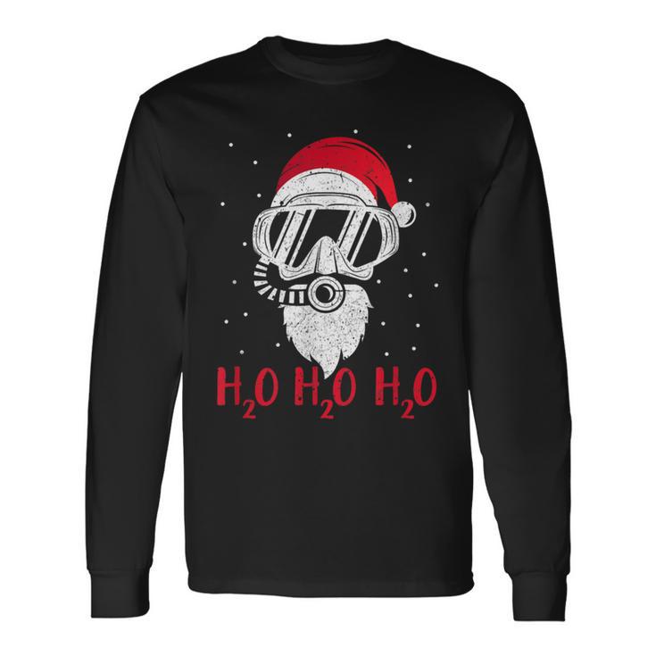 Diving Santa Claus H2o H2o H2o Xmas Diving Langarmshirts Geschenkideen