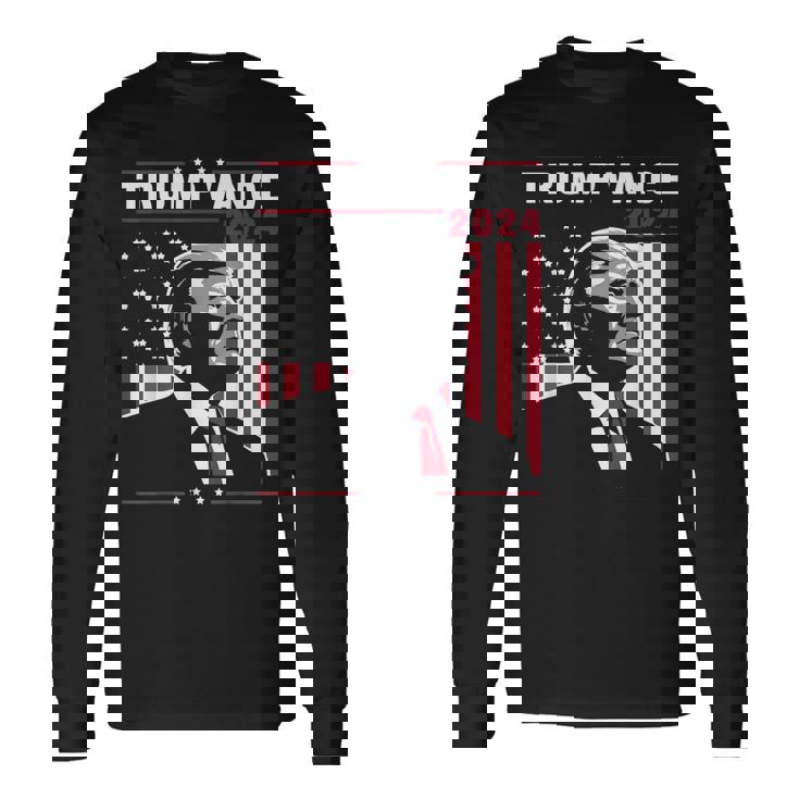 Donald Trump Jdance Bandera Estadounidense Trumpance 2024 Camiseta de manga larga