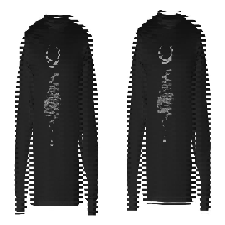 Donna Occult Gothic Moon Snake Grunge Satan Devil Witch Punk Con Collo A Maglietta a maniche lunghe Ideas de regalos