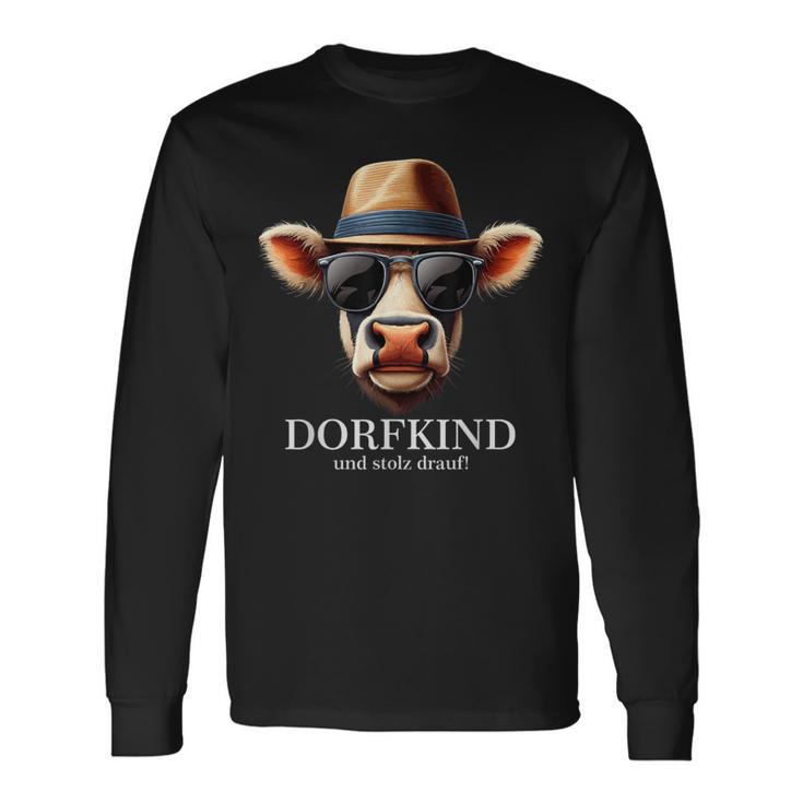 Dorfkind Und Stolz Drauf Traktor Bauern & Landwirt Cow Langarmshirts Geschenkideen