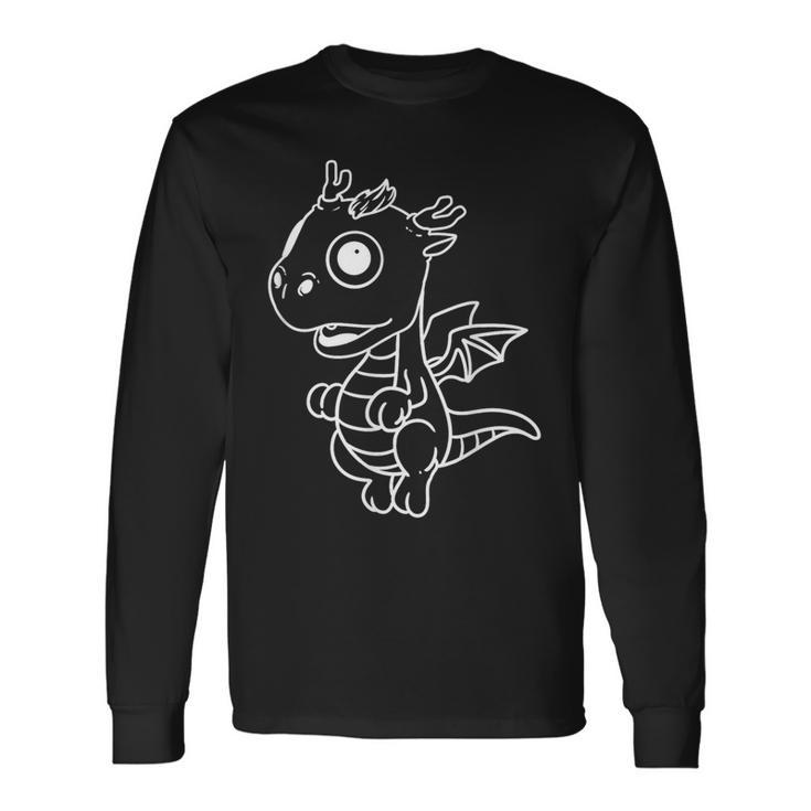Dragón Para Niños De Cuento De Hadas Camiseta de manga larga