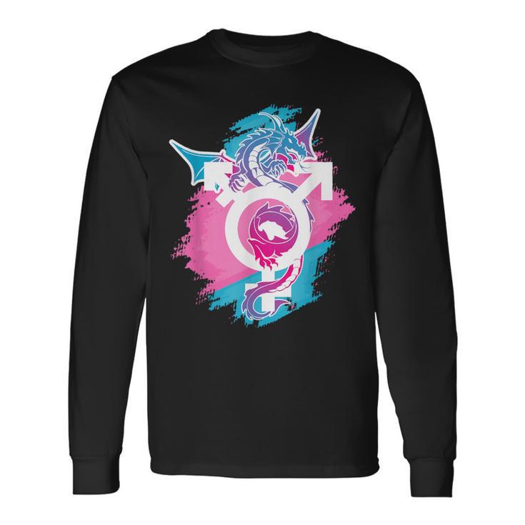 Dragon Proud Genderfluid Lgbt And Transpride Langarmshirts Geschenkideen