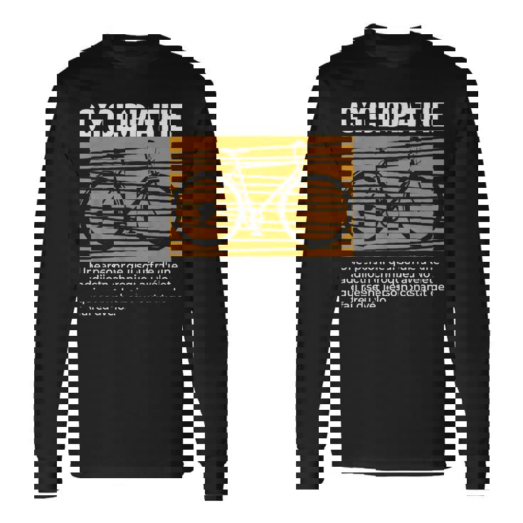 Drôleélo Cyclopathe Faire Duélo Cycliste T-shirt à manches longues
