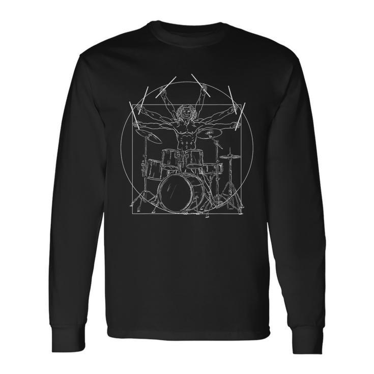 Drummer Drummer Dainci Drummer Rock Music Langarmshirts Geschenkideen