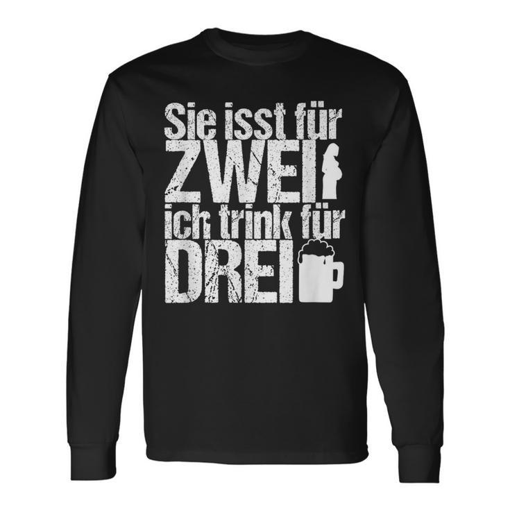 Du Isst Für Zwei Ich Trink Für Drei Schwangerschaft You Eat Langarmshirts Geschenkideen