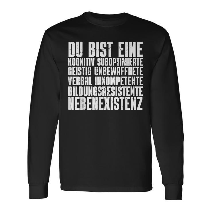 Du Nebenexistenz Buseidigungen Ich Hasse Menschen Langarmshirts Geschenkideen