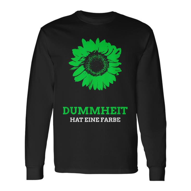 Dummheit Hat Eine Farbe Kobold Baerbock Die Grünen Grün Langarmshirts Geschenkideen