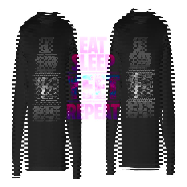 Eat Sleep Yeet Repeat Vintage Yeet Apparel Long Sleeve T-Shirt