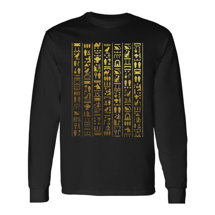 Egyptian Hieroglyphic Ancient Egypt Langarmshirts Geschenkideen