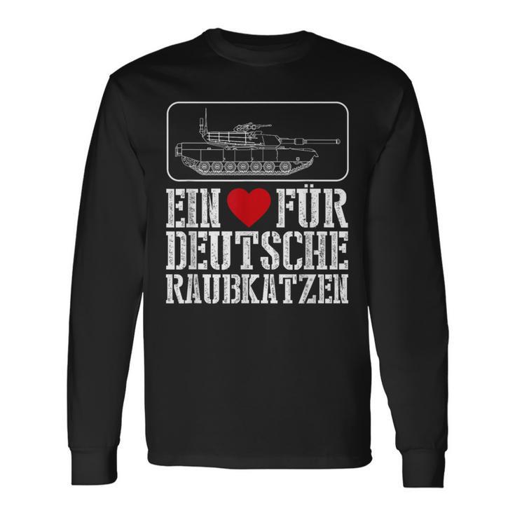 Ein Herz Für Deutsche Rraukwaren Tank Driver Military Langarmshirts Geschenkideen