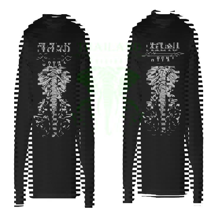 Elephant Thai Bangkok Thailand Long Sleeve T-Shirt