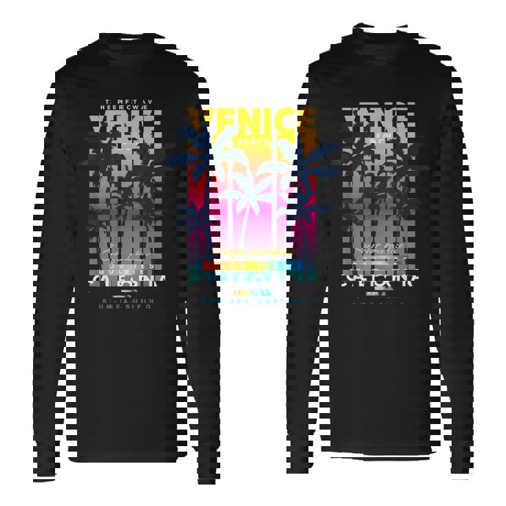 Enjoy Cool California Laenice Beach Summeribes Graphic Maglietta a maniche lunghe