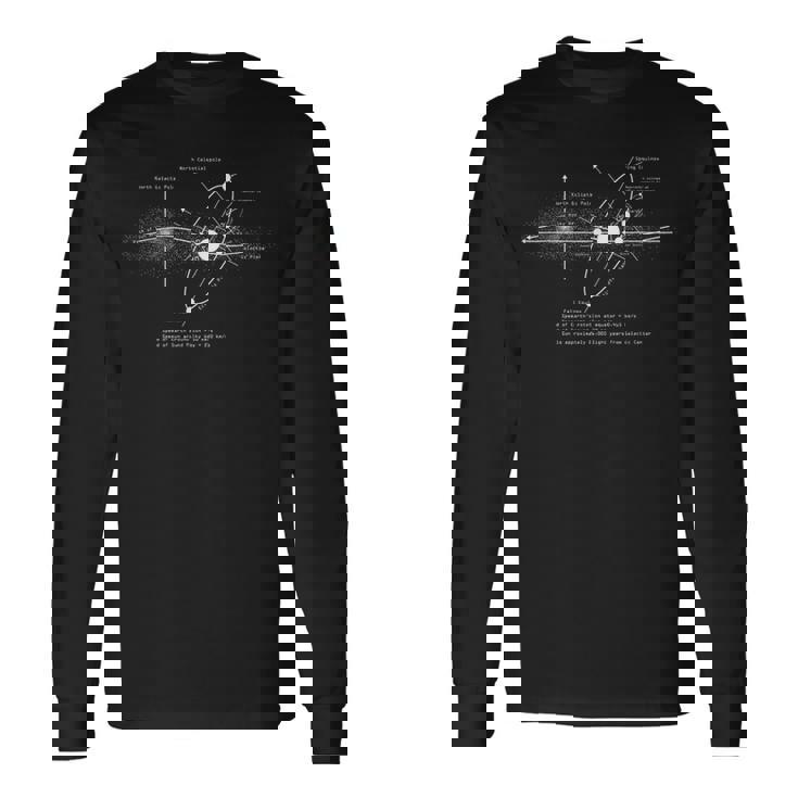Esquema Sistemas Solares Astronomía Amantes Astrónomo Camiseta de manga larga