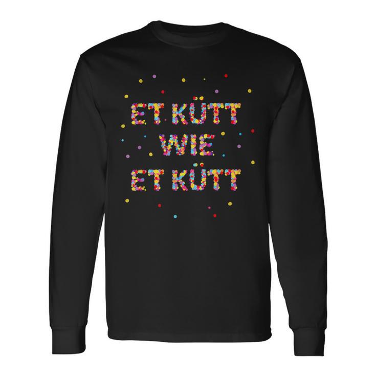 Et Kütt Wie Et Kütt Carnival Confetti Costume Outfit Langarmshirts Geschenkideen