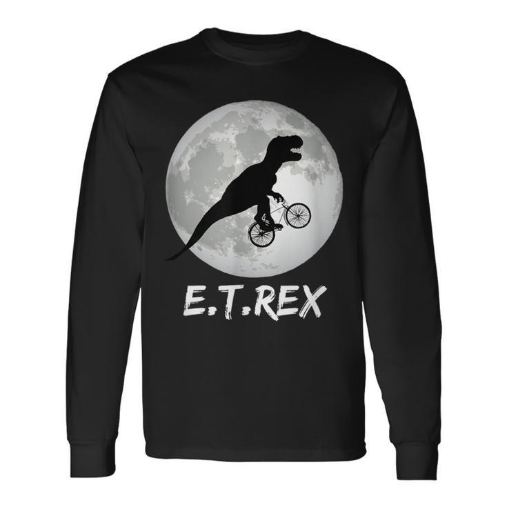 ET Rex Drôle Dinosaure T-Rex Surélo Sur La Lune T-shirt à manches longues