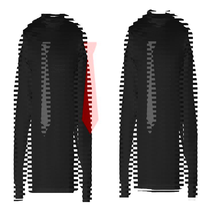 Fake Red Tie W Pocket Prank And Gag Men's T-shirt Back Print