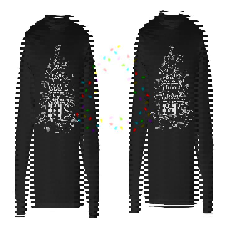 My Favorite Color Is Christmas Lights Christmas Long Sleeve T