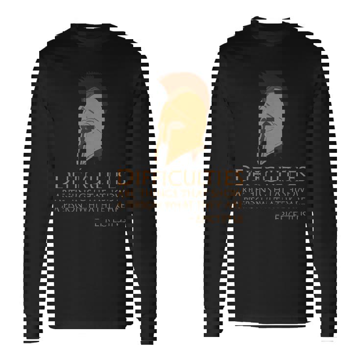 Filosofía Griega Antigua Cotización De Estoicismo Epictetus Stoic Camiseta de manga larga