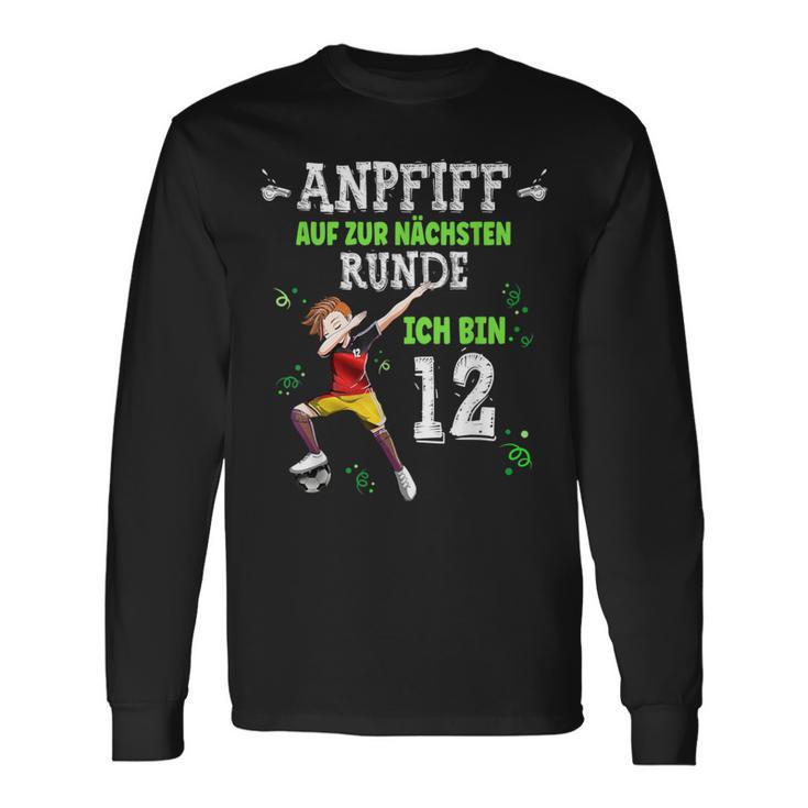 Football Dabbing Boy 12Th Birthday Ich Bin 12 Jahre Langarmshirts Geschenkideen