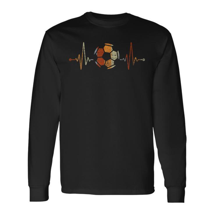 Footballer Sport Heartbeat Football Langarmshirts Geschenkideen