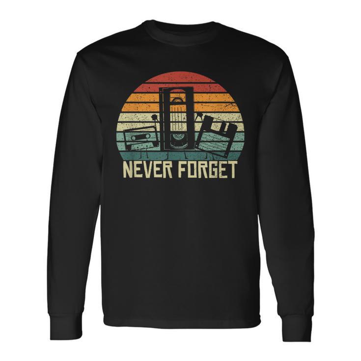 Never Forgetintage Cassette Tapehs Retro Langarmshirts Geschenkideen