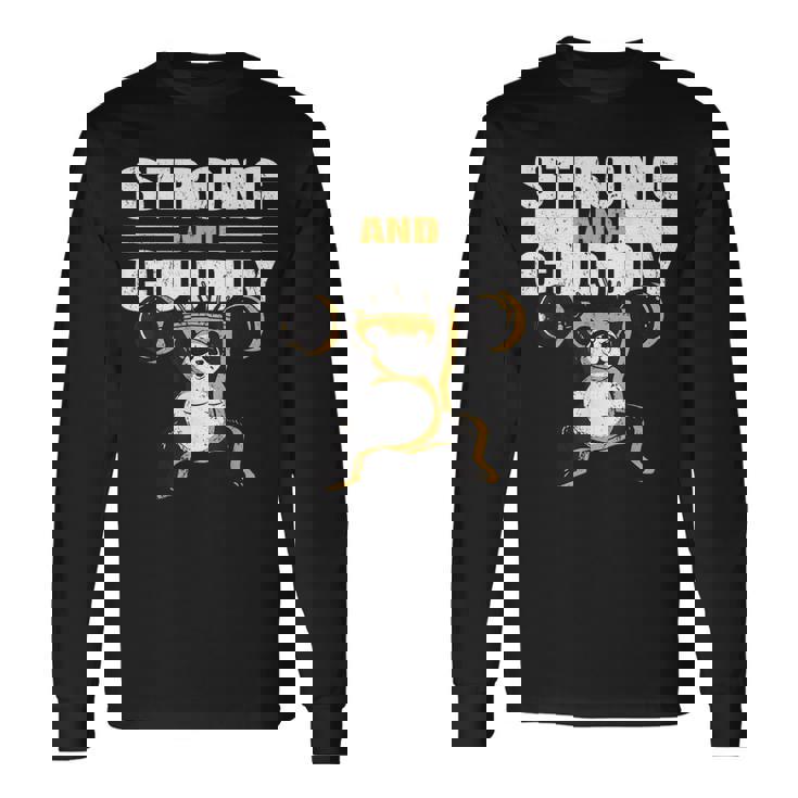 Fuerte Y Tierno Para Levantador De Potencia Culturista Y Hombre Fuerte Camiseta de manga larga