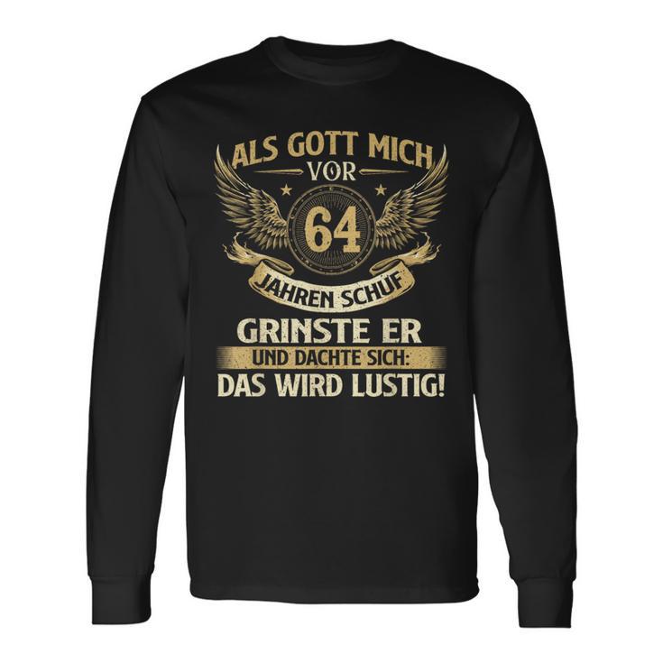 Als Gott Michor 64 Jahren Schuf Birthday Langarmshirts Geschenkideen