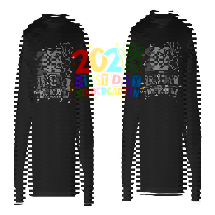 Back To School Happy First Day Of Kindergarten 2024 Long Sleeve T-Shirt