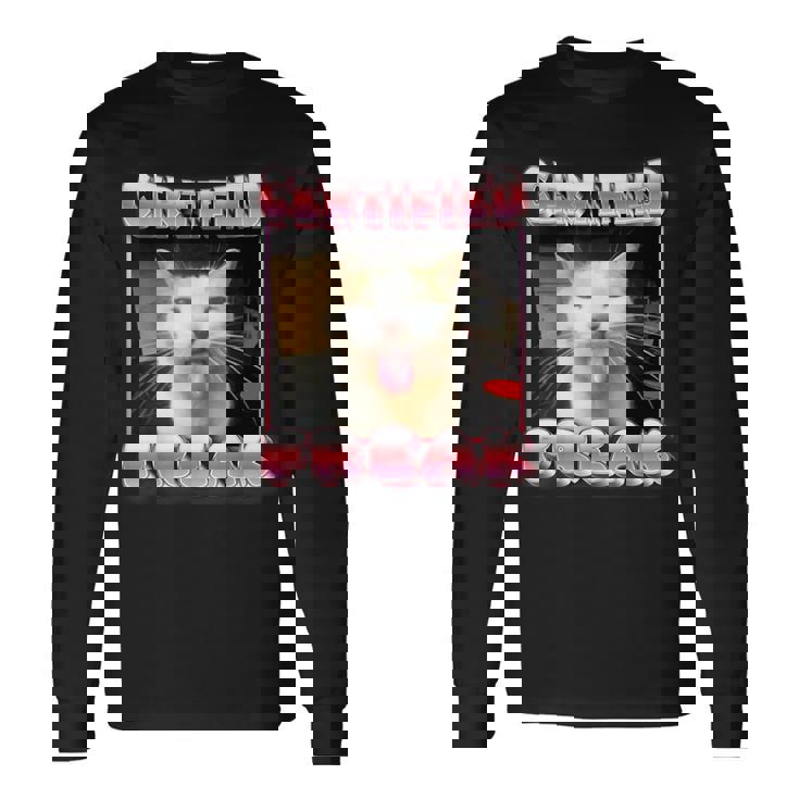 Cat Meme Certified Freak Cat Meme Long Sleeve T-Shirt