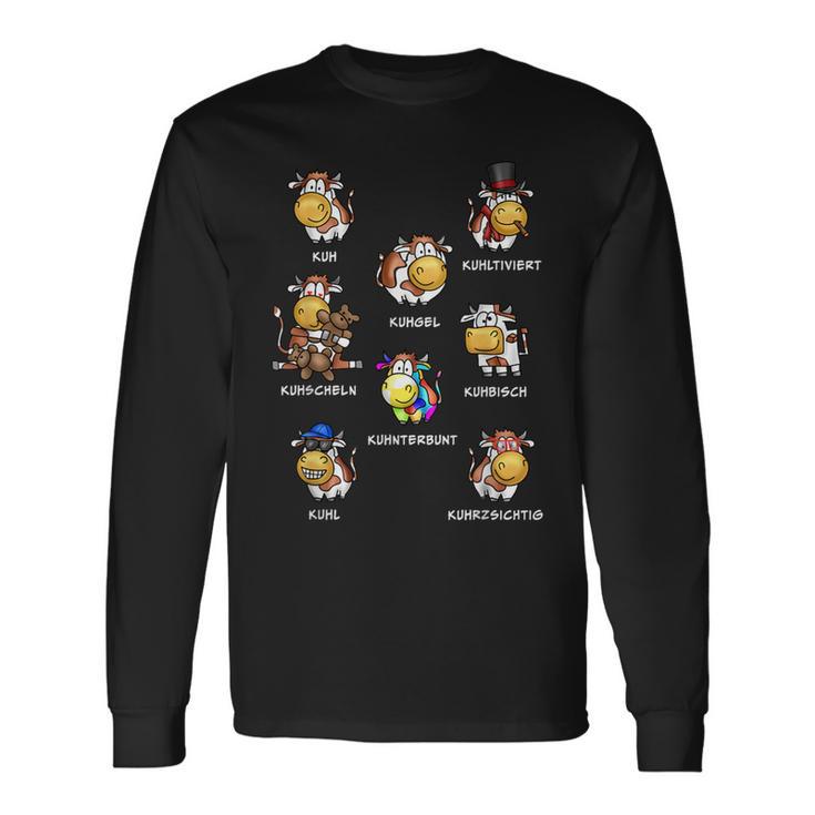 Cows Herd With Wortwitz Word Game Kuhl Cow Langarmshirts Geschenkideen