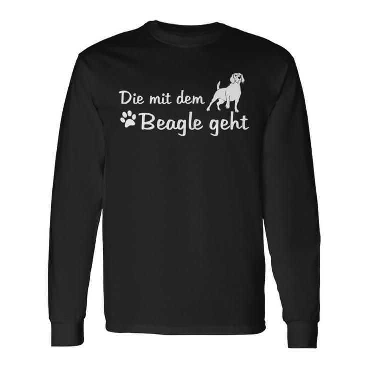 Cute Dog Heartbeat Die Mit Dem Beagle Geht Langarmshirts Geschenkideen